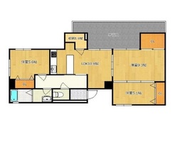 ライトコート四谷 6階 間取り図