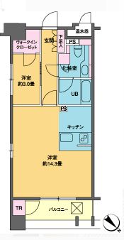 カスタリア銀座3 1201 間取り図