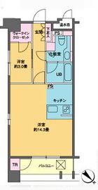 カスタリア銀座3 1201 間取り図