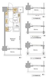 ザ・パークハビオ西大井 203 間取り図