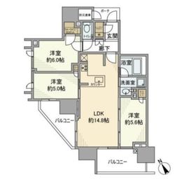 シティハウス東池袋 7階 間取り図