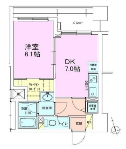銀座レジデンス参番館 303 間取り図