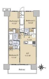 メイツ深川住吉 8階 間取り図