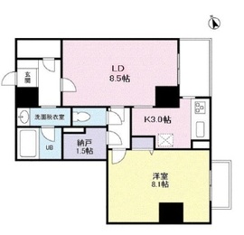 グランドゥール広尾 5階 間取り図