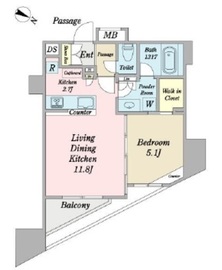 ウィルローズ茅場町 2階 間取り図