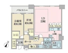 オリゾンマーレ 25階 間取り図