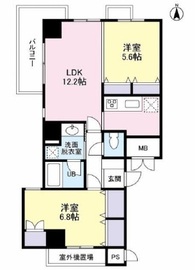 グランドゥール広尾 2階 間取り図