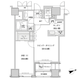 ウエストパークタワー池袋 2112 間取り図