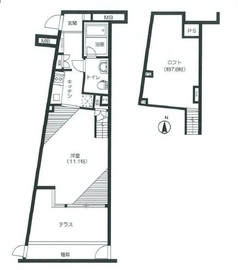 プラウドジェム渋谷神南 地下1階 間取り図