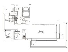 カスタリア市ヶ谷 507 間取り図