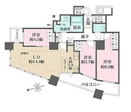 ザ・パークハウス西新宿タワー60 33階 間取り図