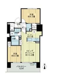 ザ・グランアルト錦糸町 5階 間取り図