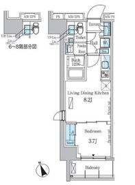 パークアクシス浅草レジデンス 711 間取り図