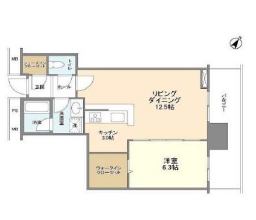 リガーレ日本橋人形町 21階 間取り図
