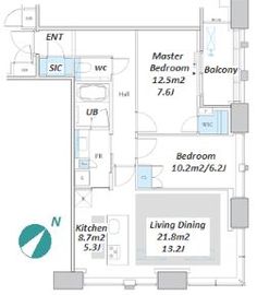 Dマークス西新宿タワー 21階 間取り図