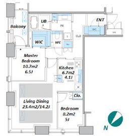 Dマークス西新宿タワー 21階 間取り図