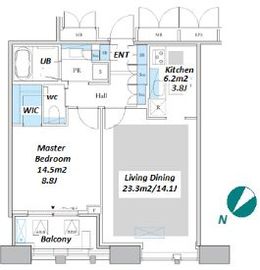 Dマークス西新宿タワー 21階 間取り図