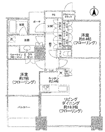 ワールドシティタワーズ キャピタルタワー 14階 間取り図