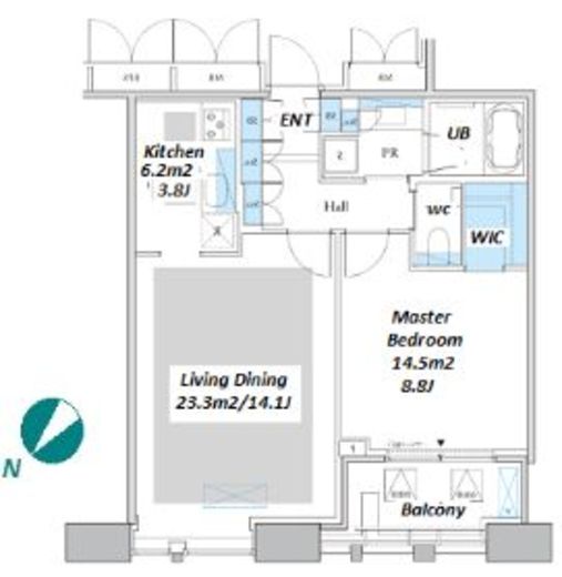 Dマークス西新宿タワー 26階 間取り図