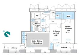 Dマークス西新宿タワー 21階 間取り図