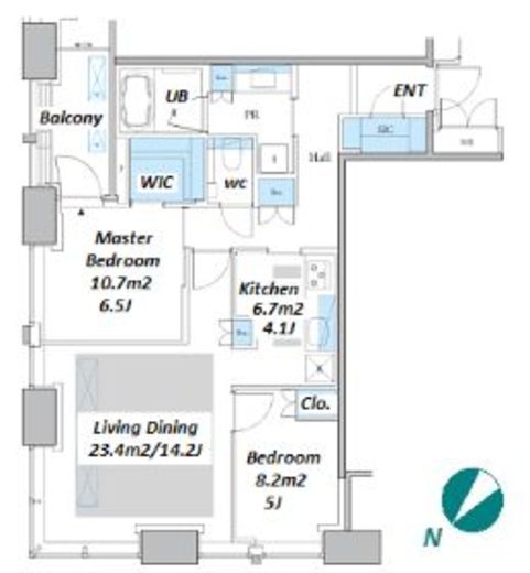 Dマークス西新宿タワー 21階 間取り図