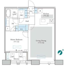 Dマークス西新宿タワー 21階 間取り図