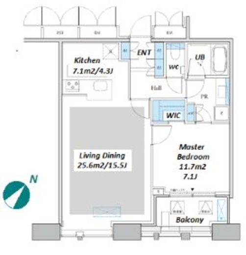 Dマークス西新宿タワー 21階 間取り図