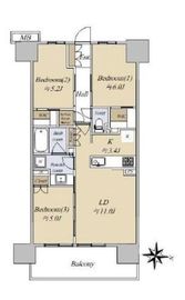 メイツ深川住吉 9階 間取り図