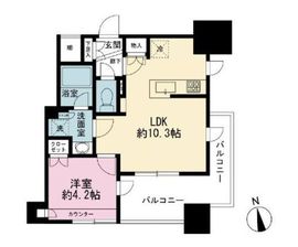 リビオレゾン新橋nex 13階 間取り図