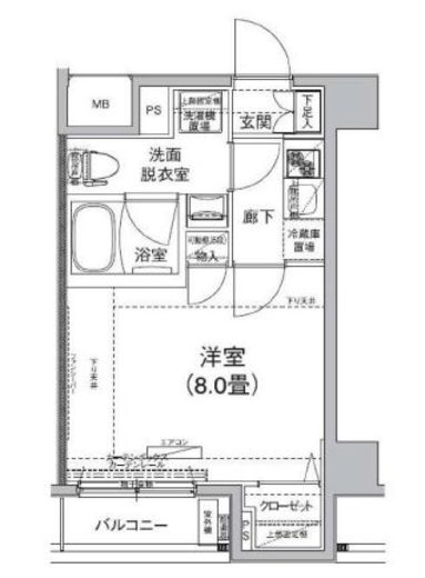 ルフレプレミアム芝公園 3階 間取り図