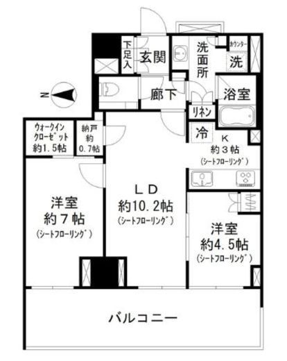 ザ・パークハウス恵比寿 8階 間取り図