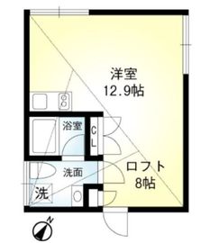 プリズムコート月島 202 間取り図