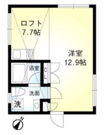 プリズムコート月島 302 間取り図