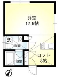 プリズムコート月島 402 間取り図