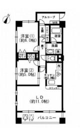 レジディア根岸 401 間取り図