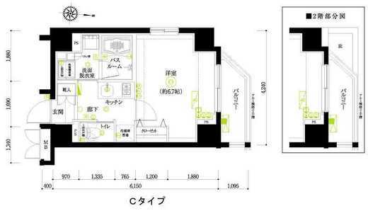 フェニックス浜松町 8階 間取り図