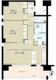 ガーデニエール砧レジデンス 104 間取り図