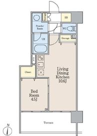 南麻布パークハイツ 1303 間取り図