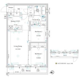 ラティエラ滝野川 103 間取り図