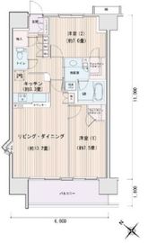 エスティメゾン豊洲レジデンス A1314 間取り図