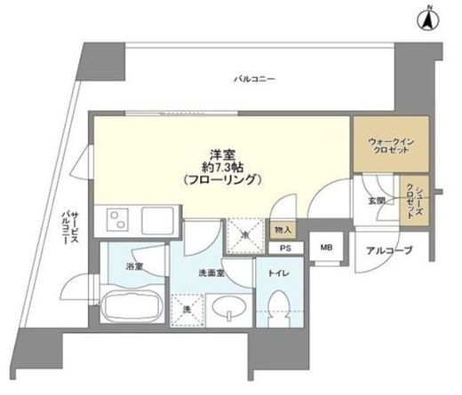 クオリア御茶ノ水パークフロント 4階 間取り図