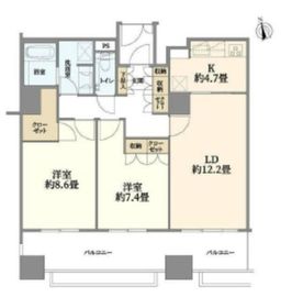 六本木ヒルズレジデンス A棟 2階 間取り図