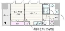 シティインデックス池袋 13階 間取り図