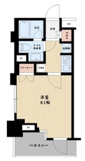 クレヴィア小石川後楽園 5階 間取り図