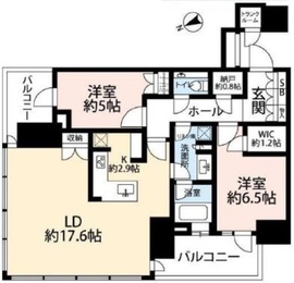 パークシティ中央湊ザタワー 12階 間取り図