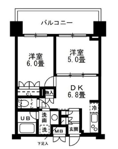 レジディア錦糸町 1308 間取り図