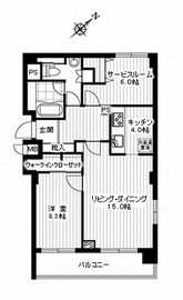 グラマシー恵比寿 802 間取り図