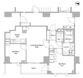 パークハウス三軒茶屋クロスコート 7階 間取り図