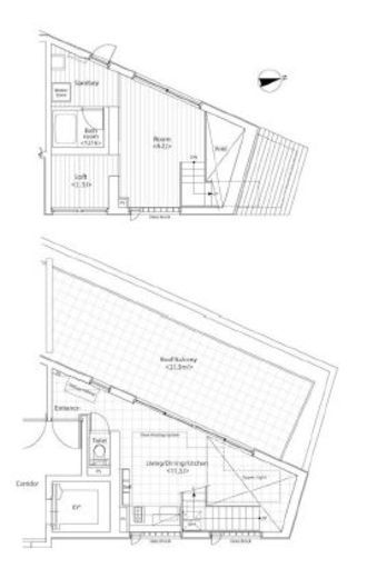 カスタリア祐天寺 602 間取り図