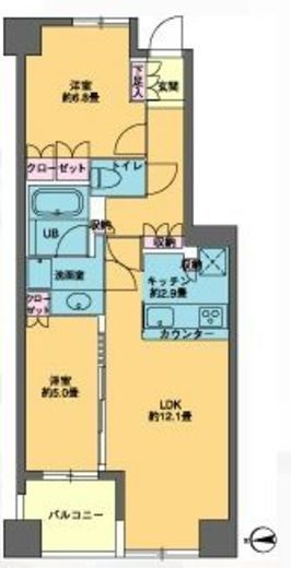 カスタリア東日本橋 702 間取り図